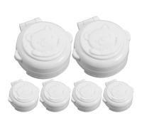 HAPINARY Cubiertas de Seguridad Protección Infantil para Perillas de Estufa de Gas, 6 Piezas de Plástico Blanco y Fácil Mantenimiento para Cocina