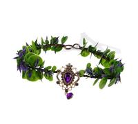 HAPINARY de Hadas Artesanal Bohemia con Flores Diadema V Forma de para Novia Accesorio Versátil para Bodas Fiestas y Sesiones Fotográficas