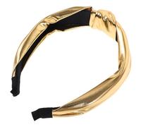 HAPINARY Diadema Ancha Cabello De Mujer 1 Unidad Metálica Nudo Central Diseño Rosa Dorado Tocado Moda Fiesta