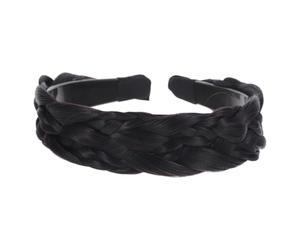 HAPINARY Diadema Cabello De Mujer Trenzada Postizo Sintético Aros Para Peluca Antideslizante