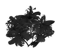 HAPINARY Diadema de flores de diadema de de imitación de las mujeres bandas spa delirio Horquilla diademas diadema floral con accesorios para el cabello Metal Black