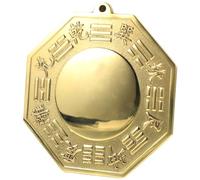 HAPINARY Espejo Bagua Chino de Cobre Dorado Estilo Antiguo para Puerta