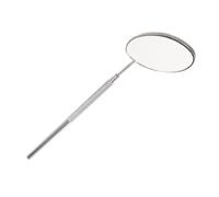 HAPINARY Espejo De Pestañas Acero Inoxidable Ovalado Pequeño Espejo Inspección para Extensiones Pestañas Profesionales Mango Antideslizante para Técnica De Belleza