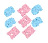 HAPINARY Esponja de Baño para Niños Paquete de 8 Esponjas de Baño para Ducha Suaves Y Delicadas Diseño de Elefante Y Cerdito Pulpa de Madera Natural Algodón Ideal para La Hora del Baño Varios estilos