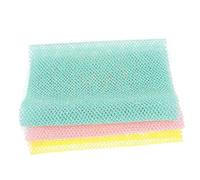 HAPINARY Esponjas Exfoliantes Africanas para Baño 3 Piezas Larga Espuma Rápida Cuidado Corporal Espalda Uso Hotel Campamento Segura Reutilizable Rosa Verde Amarillo