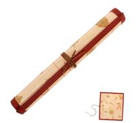 HAPINARY Estuche Enrollable para Pinceles y Lápices de Dibujo de Bambú Funda Portátil con Correa para Fijar Bolsa de Almacenamiento para Artistas y Caligrafía Resistente y Fácil de