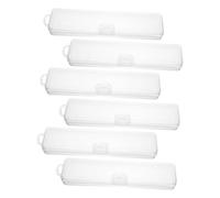 HAPINARY Estuche Transparente Para Cepillos De Dientes 6 Piezas Compacto Portátil Para Viaje y Uso Doméstico Hecho De Pp Diseño Liviano y Bordes Redondeados