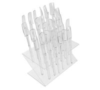 HAPINARY Expositor de Uñas Plástico 32 Orificios para Muestras de Esmaltes, Organizador para Técnicas de Nail Art, Soporte Resistente para Exhibir Colores y Puntas Postizas en Salones