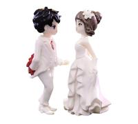HAPINARY Figura Romántica Novios para Decoración de Tartas de Boda en Resina, Ligera, Conveniente para Transportar y Almacenar, Adecuado para Decoración de Escritorio