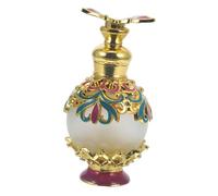 HAPINARY Frasco De Perfume Vacío De Aleación 15ml Tapa De Dorada y Base Morada, Portátil, Hermético, Para Perfume y Aceite Esencial, Uso Hogar, Oficina y Viajes