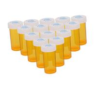 HAPINARY Frascos Pequeños de Medicina 25 Unidades, Botellas de Medicamentos Vacías de Plástico PP Tapa de Seguridad Hermética, Contenedor Protector para Viaje y Almacenamiento, Accesorio