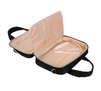 HAPINARY Funda Biblia Negra de Poliéster Resistente con Asa y Correa Ajustable, Estuche Protector con Bolsillo con Cremallera para Estudio Religioso y Organización Portátil