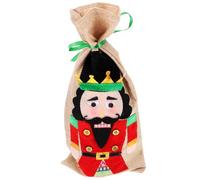 HAPINARY Funda para Botella de Vino Navideña de Tela Tipo Lino Roja, Protector Reutilizable Diseño Atractivo para Decoración Festiva en Hogar y Hoteles