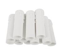 HAPINARY Fundas Protectoras para Velas 12 Piezas de PVC Blanco, Tubos antigoteo para lámparas de araña, Accesorio para decoración en ambientes de Comedor y cafetería