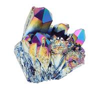 HAPINARY Gema De Racimo De Cristal Geoda De Racimo Espécimen De Racimo De Cristal Curación Cristal Del Aura Del Arco Iris Piedras De Racimo De Cristal Chakra Citrino Natural Cristal