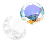 HAPINARY Gemas De Cristal Transparentes y Fantasía 80mm 2 Piezas para Decoración Artesanal Accesorios Fotográficos para Uñas y Escenografía Accesorios De Decoración para Amantes Fotografía y Portátil