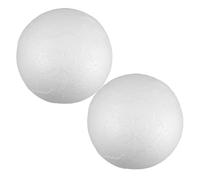 HAPINARY Globo Terráqueo Esferas Sólidas de Espuma Blanco Reutilizable 2 Piezas para Clases de Geografía Ideales para Estudiantes y Principiantes