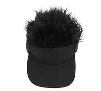 HAPINARY Gorra de Béisbol Peluca Negra, Talla Única, Visera Bloqueadora Solar, para Adultos Unisex, Uso Exterior como Pesca y Picnic, Gorra Decorativa y Reutilizable