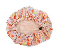 HAPINARY Gorro Ajustable Para Niño Niña Sombrero De Baño Reutilizable Cubierta Para Cabeza Doble Capa Diseño De Flores Para Ducha y Cuidado Del Cabello