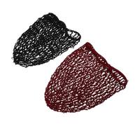 HAPINARY Gorros para Dormir de Red para Mujer 2 Piezas Negro y Granate Malla Elástica Protectores del Cabello Ganchillo Cuidados Nocturnos Accesorios para Peinados Largos