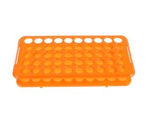 HAPINARY Gradilla para Tubos de Centrífuga 50 Ranuras de Abs Resistente a Bajas Temperaturas y Diseño Naranja para Laboratorios y Salas de Inspección