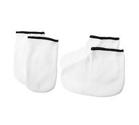 HAPINARY Guantes De Baño De Parafina y Mascarilla Para Pies 2 Pares Talla Única Aislantes Cuidado Personal Spa Manos y Pies Reutilizables
