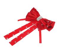 HAPINARY horquilla de lazo pinza de pelo pasadores de lazo lazos de pelo de seda adorno para el cabello niña arcos horquilla femenina pinzas para el cabello de las niñas tela rojo
