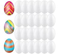 HAPINARY Huevos de Poliestireno Blanco Espuma Resistente y Multifunción 50 para Manualidades Ideales para Pintar y Decorar Ramas en Pascua y Proyectos DIY