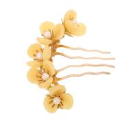 HAPINARY Jade Floral Hair Comb Handmade Side Clip Hairpin Lightweight Elegant Accessory For Weddings Parties Everyday Use
