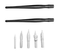 HAPINARY Juego de 2 Sets y 12 Piezas de Bolígrafos de Dibujo Cómico Soporte para Plumillas, Plástico y Metal, Fáciles de Usar y Reemplazar para Papelería