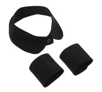 HAPINARY Juego de Cuellos Falsos Desmontables para Mujer Insertos de Cuello y Puños Falsos de Tela Negra Diseño Minimalista y Elegante para Uso Profesional y Moda de Oficina