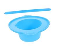 HAPINARY Juego de Cuencos de Silicona para Mezclar Mascarillas Faciales 500ml Grande Resistente al Calor Varillas Agitadoras para Cuidado Facial Profesional y Doméstico Azul