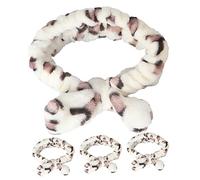 HAPINARY Juego De Diademas Para Niñas 4pcs De Vellón Para Lavarse La Cara Diademas De Spa Accesorio Para El Cabello