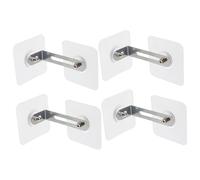 HAPINARY Kit de 4 Anclajes Adhesivos para Muebles sin Perforaciones, Acero Inoxidable y Acrílico, Instalación Sencilla y Ajustable para Proteger Bebés y Niños