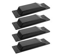 HAPINARY Kit de 4 Rejillas de Ventilación para Contenedores de Plástico Negras, Accesorios Anticondensación para Circulación de Aire y Control de Humedad en Almacenes y Transporte