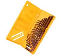 HAPINARY Kit de 9 Llaves Hexagonales de Acero de Aleación en Forma de L, Herramienta Profesional Ergonómica y Resistente para Desmontaje y Uso Profesional