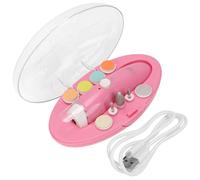 HAPINARY Kit De Cortauñas Para Bebe Cortauñas Eléctrico Pulidor De Uñas Cortaúñas Bebe Manicura Sin Batería Múltiples Cabezales Material Seguro Para Padres Primerizos Diseño Luz