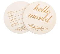 HAPINARY Letreros de Madera Minimalistas para Anuncio de Nacimiento de Recién Nacido 2piezas Nombre y Peso para Regalos a Nuevos Padres