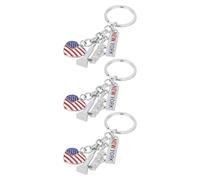 HAPINARY Llavero Patriótico Estatua Libertad 3piezas Aleación de Zinc Resistente para Decoración de Mochila y Souvenirs de Fiestas del 4 de Julio