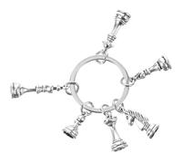 HAPINARY Llaveros Pequeños Forma de Pieza de Ajedrez en Aleación de Zinc, Colgante Ligero para Aficionados al Ajedrez, Accesorio Multiusos para Uso Cotidiano y Decoración