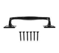 HAPINARY Manija de Puerta de Granero de Hierro Fundido Rústico Tirador de Puerta Corrediza Metálico Base Cuadrada Tirador de Cajón Resistente Internas y Garaje