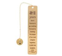 HAPINARY Marcapáginas De Acero Inoxidable Dorado Regalo Para Marcapáginas De Aniversario Regalo Conmemorativo Para Esposa