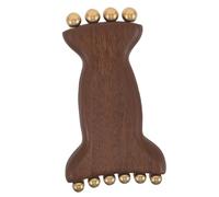 HAPINARY Masajeador Facial De Madera De Sándalo Verde Con Cuentas De Latón, Herramienta Manual De Masaje Para Rostro y Cuello, Tamaño Compacto, Apto Para Piel Sensible y Uso De Viaje