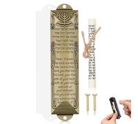 HAPINARY Mezuzá Decoración Religiosa Significativa y Delicada para Puerta de Entrada de Metal Vintage Placa de Aleación para Obsequio y Decoración del Hogar