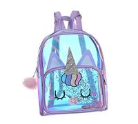 HAPINARY Mochila Juguetes De para Ni?as Bolsa Transparente con Purpurina Bolso De Hombro Niña Un Enfant Bolso De Escuela De Las Niñas TPU Dibujos Animados Niño Púrpura Bolsa De Mensajero