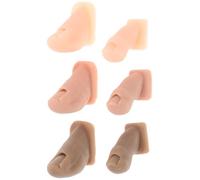 HAPINARY Modelo Realista Textura Fiel para Práctica de Uñas Pies de Silicona 3 Pares para Entrenamiento Profesional en Escuelas y Salones