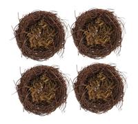 HAPINARY Nido De Pájaro Decorativo Artesanía Natural De Ratán 8 Cm para Jardín y Fiestas Rústico Accesorio para Decoración De Mesa y Eventos