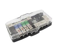 HAPINARY Organizador de Fusibles Transparente con LED Indicador Caja de Distribución de Energía Vías Bloque de Terminal de Batería para Coche Barco y Camping Incluye Fusibles de Repuesto
