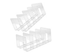 HAPINARY Organizador de Libros Transparente 2 Piezas para Escritorio Revistero Vertical Multifuncional Soporte para Carpetas y Documentos Estante de Almacenamiento para Oficina y Hogar