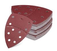 HAPINARY Papel de Lija 11 Agujeros 60 Piezas para Lijadora de Detalles Grano 240, Aluminio Oxidado, Adecuado para Madera y Metal en Trabajos de Carpintería